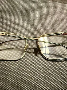 Alexander McQueen Black Metal Frame Glasses